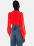 Whistles Puff Sleeve Cord Top, Red