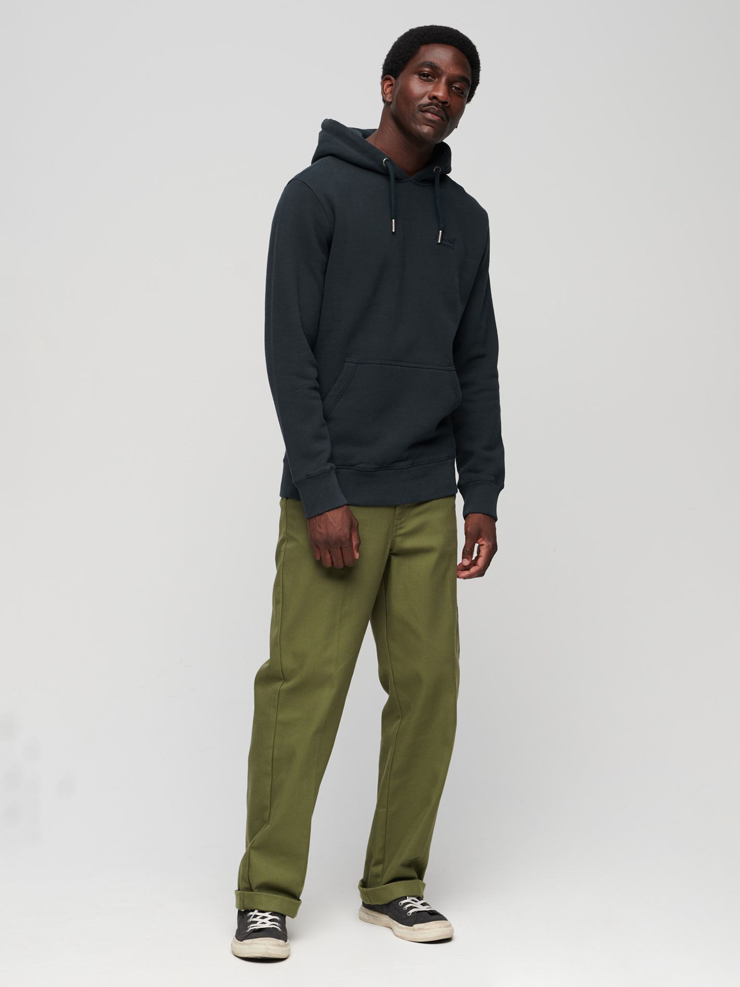 Superdry Low Rise Wide Leg Cargo Trousers, Stone Wash at John Lewis &  Partners
