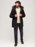 Superdry Everest Faux Fur Hooded Parka Coat, Black