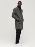 Superdry Wool Blend Coat, Dark Grey