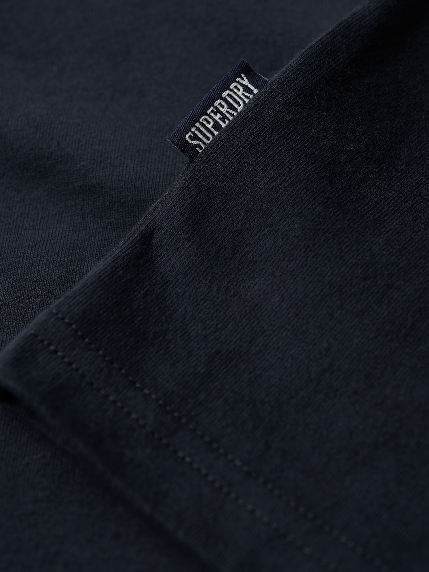 Superdry Organic Cotton Embroidered Logo V-Neck T-Shirt, Navy, XXXL