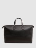 Reiss Carter Leather Hodall Bag, Chocolate