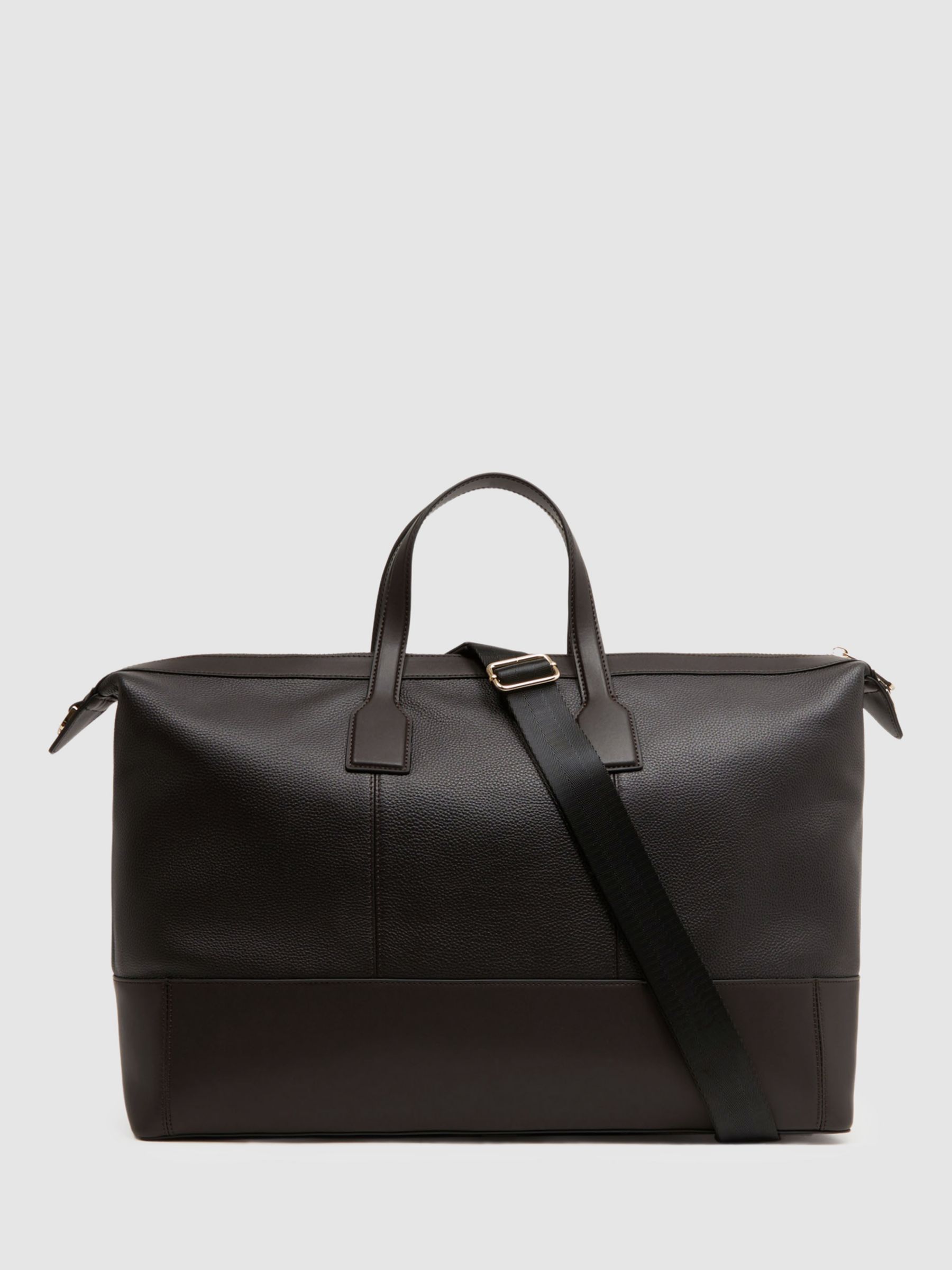 Reiss Carter Leather Hodall Bag, Chocolate, One Size