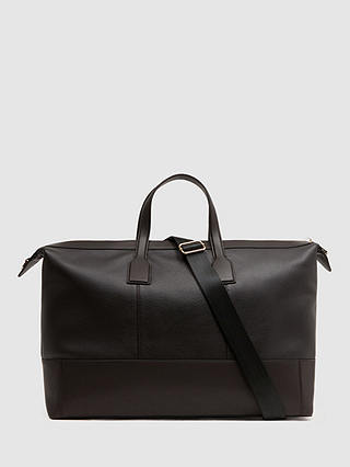 Reiss Carter Leather Hodall Bag, Chocolate
