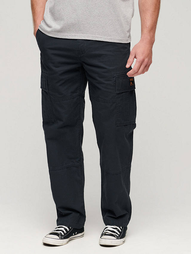 Superdry Organic Cotton Cargo Pants, Eclipse Navy