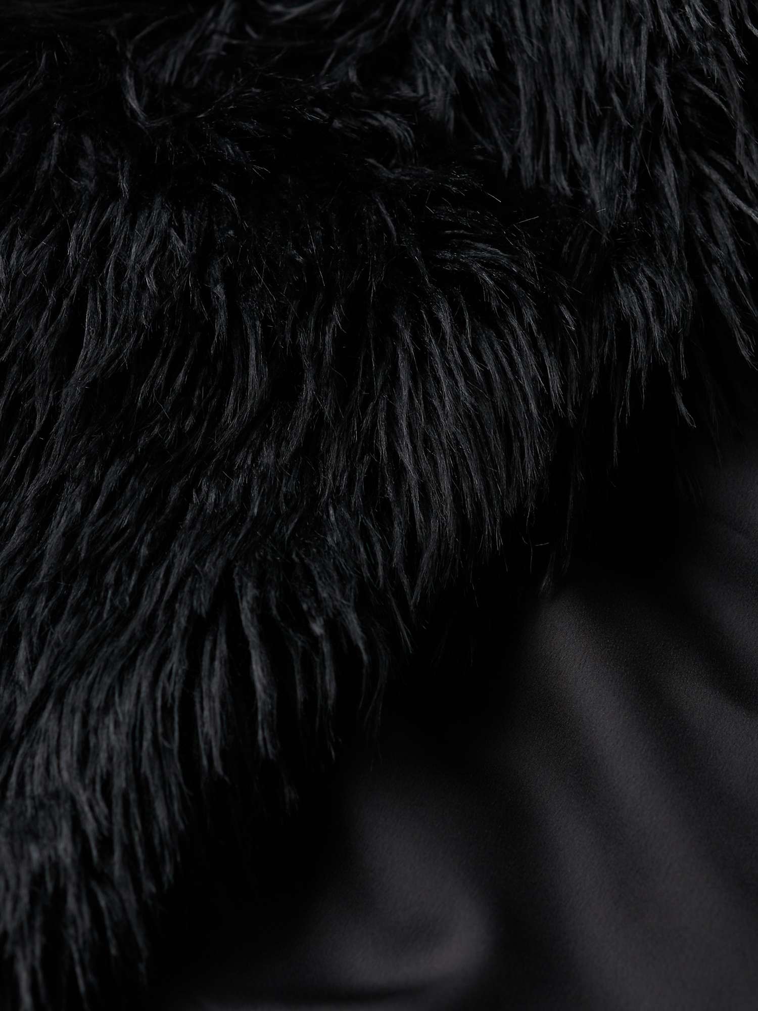 Buy Superdry Short Faux Fur Coat, Black Online at johnlewis.com
