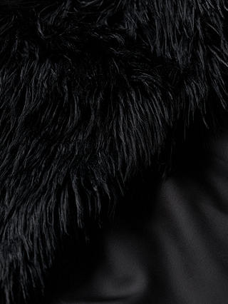 Superdry Short Faux Fur Coat, Black