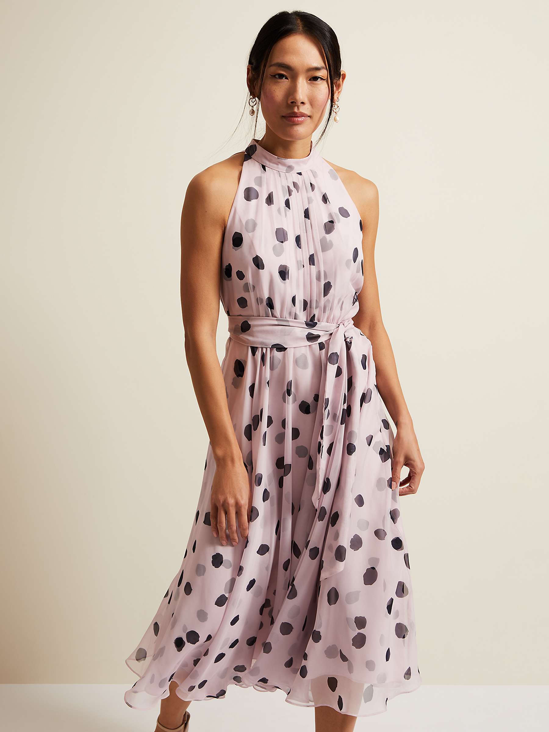 Buy Phase Eight Naomi Spot Chiffon Dress, Multi Online at johnlewis.com