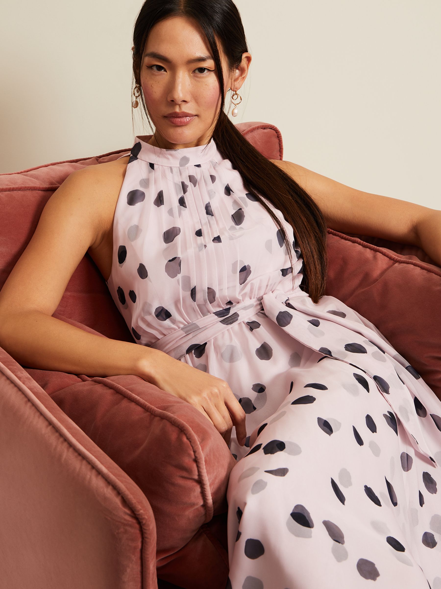 Buy Phase Eight Naomi Spot Chiffon Dress, Multi Online at johnlewis.com