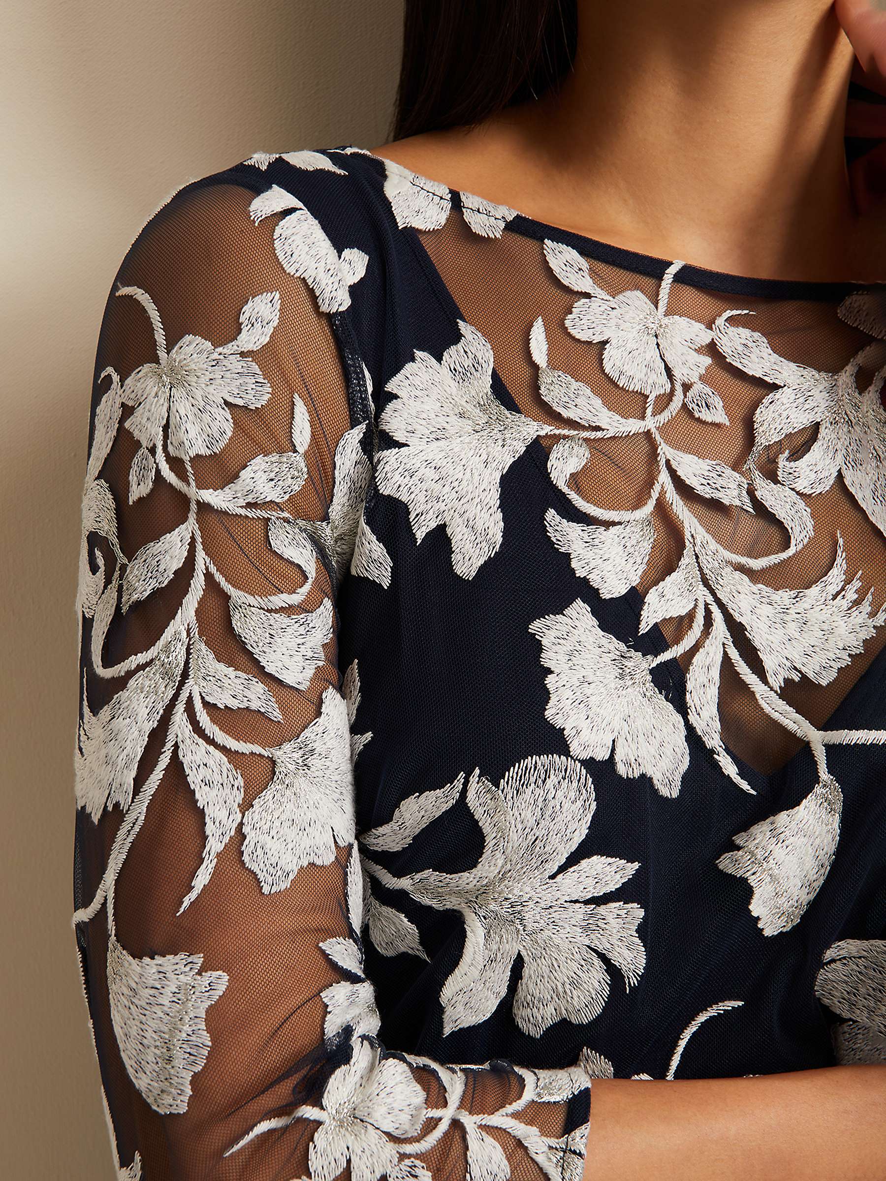 Buy Phase Eight Irina Floral Mesh Dress, Multi Online at johnlewis.com