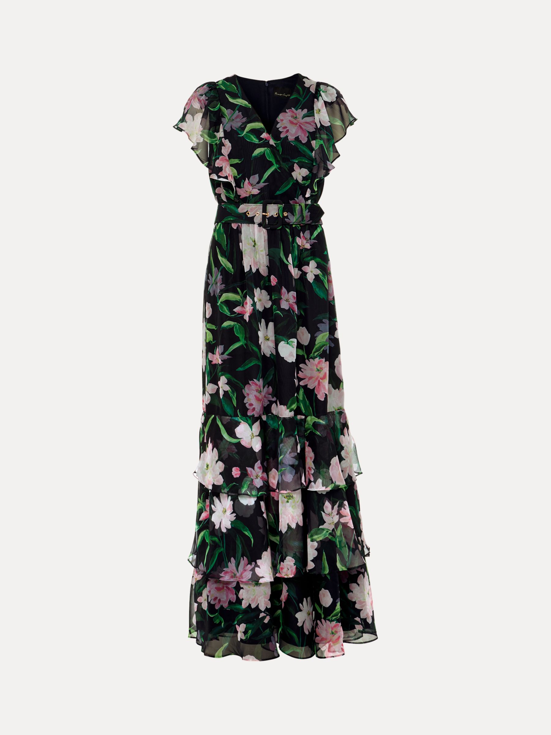Phase Eight Leonie Tiered Floral Maxi Dress, Multi, 16