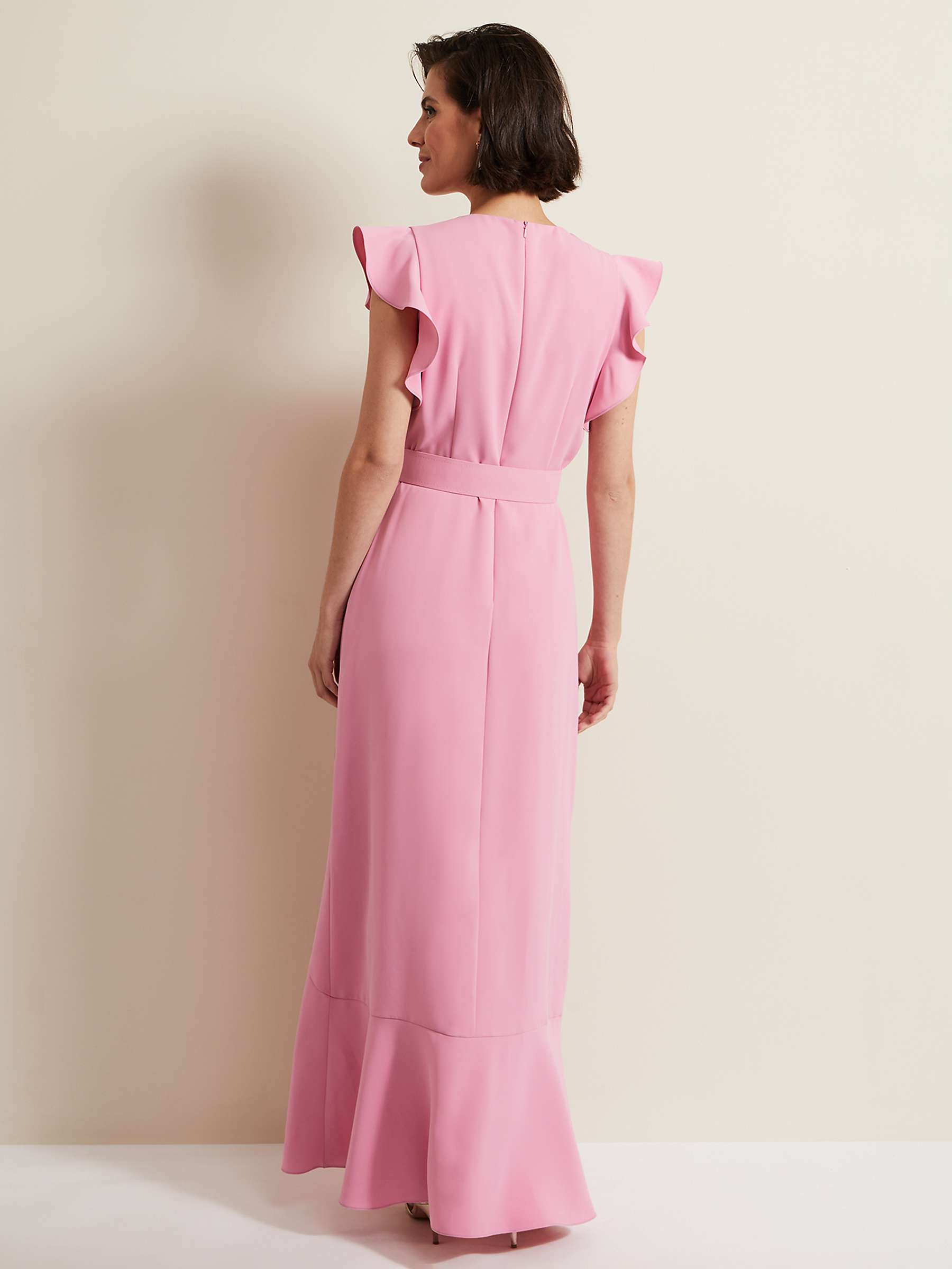 Buy Phase Eight Phoebe Frill Maxi Dress, Pink Online at johnlewis.com
