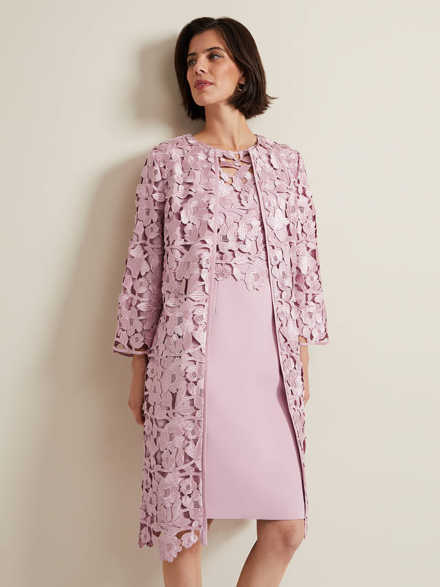Phase Eight Tallula Lace Coat, Pink
