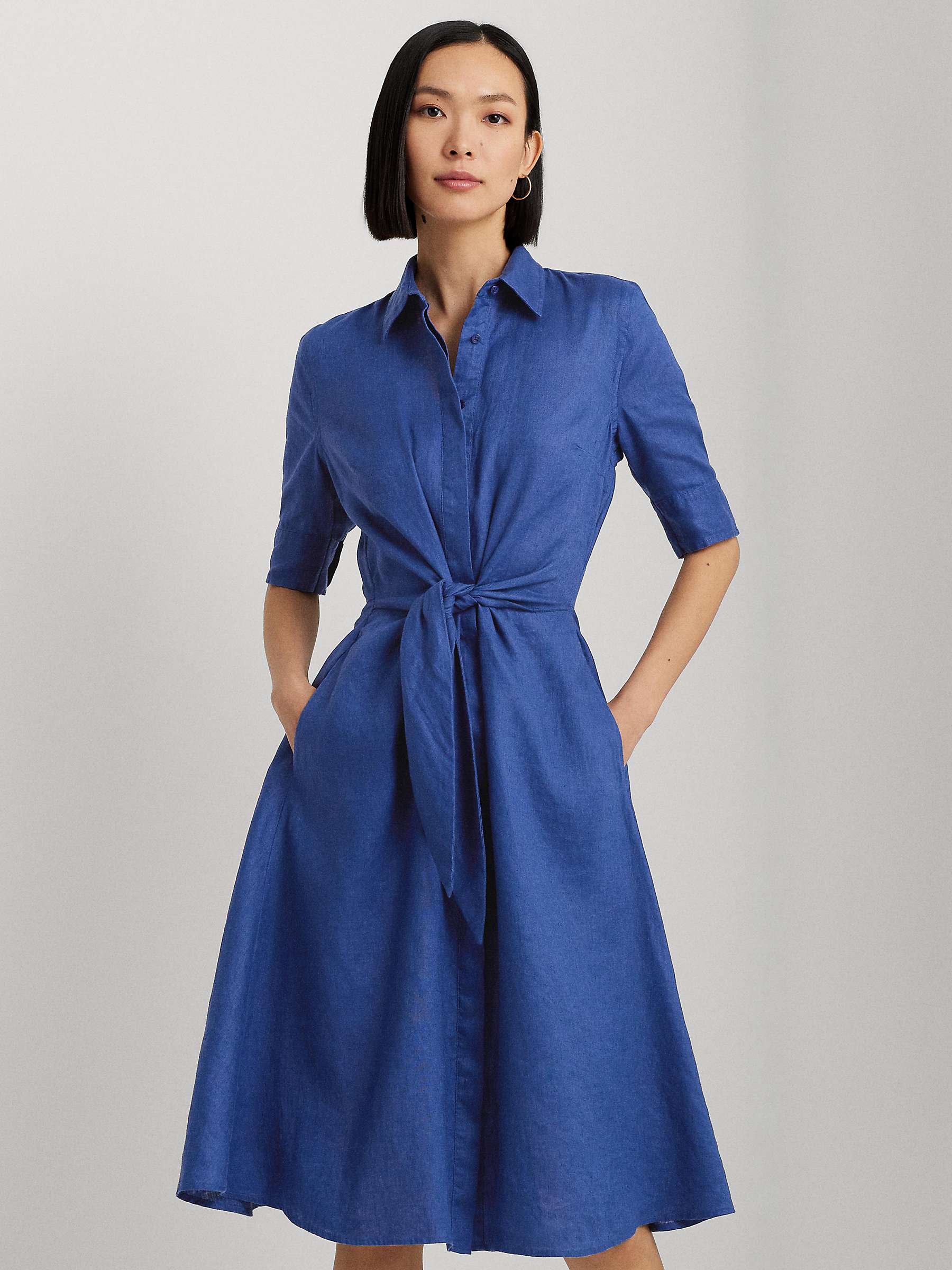 Buy Lauren Ralph Lauren Wakana Linen Shirt Dress Online at johnlewis.com