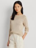 Lauren Ralph Lauren Jinhala Cotton Blend Boatneck Jumper, Explorer Sand