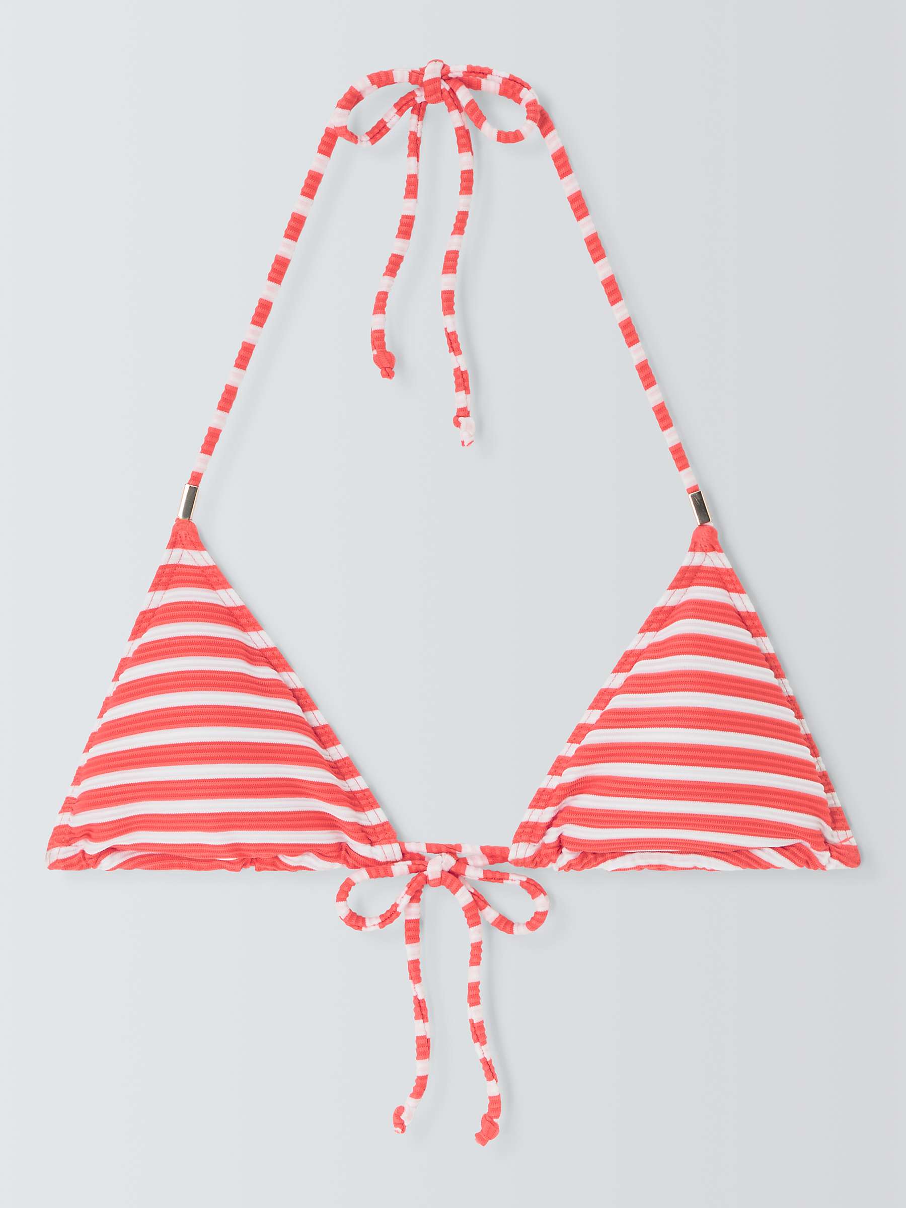 Buy John Lewis Nirvana Stripe Bikini Top, Pink Coral Online at johnlewis.com