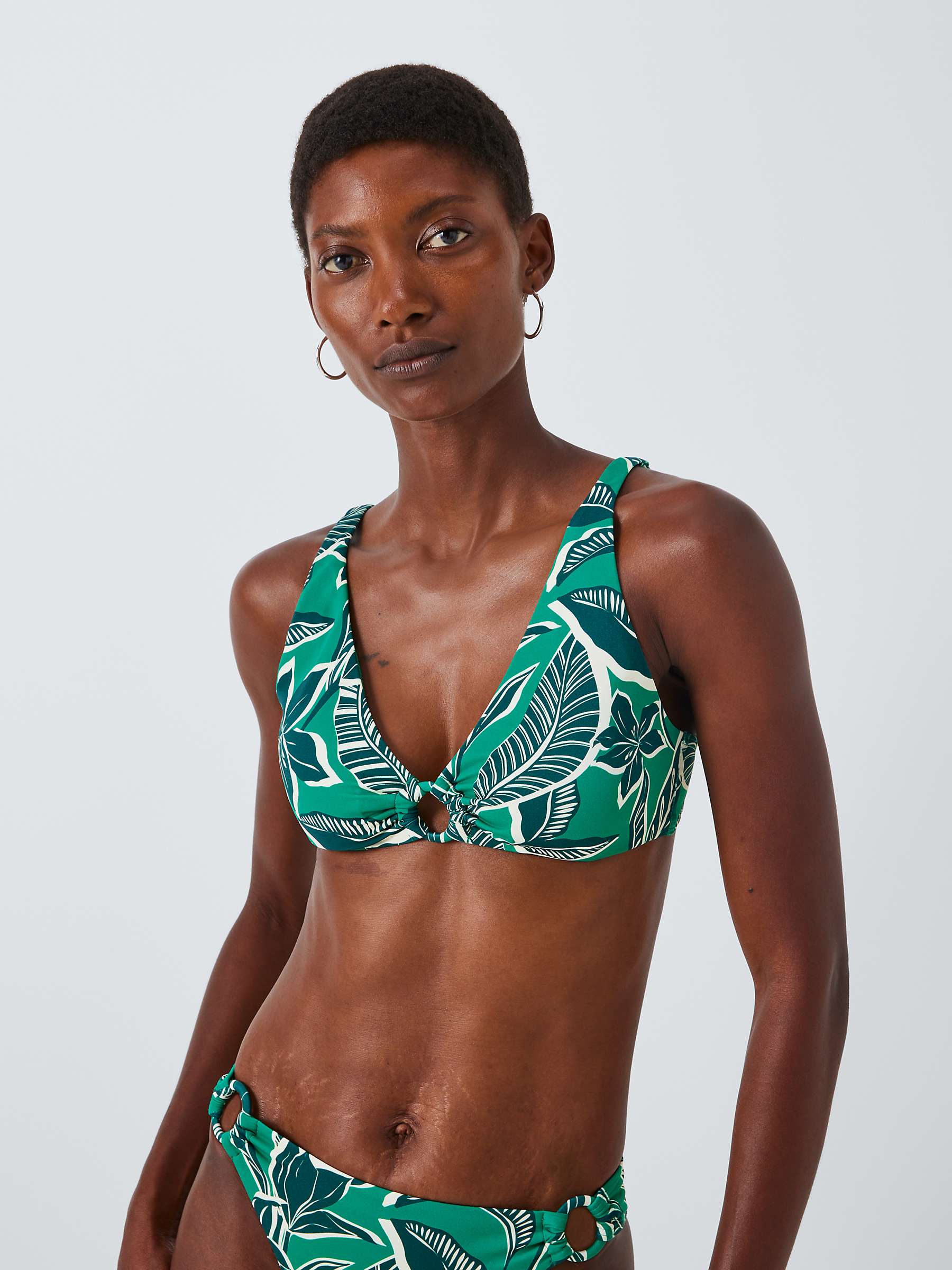 Buy John Lewis Ayanna Ring Bikini Top, Green Online at johnlewis.com