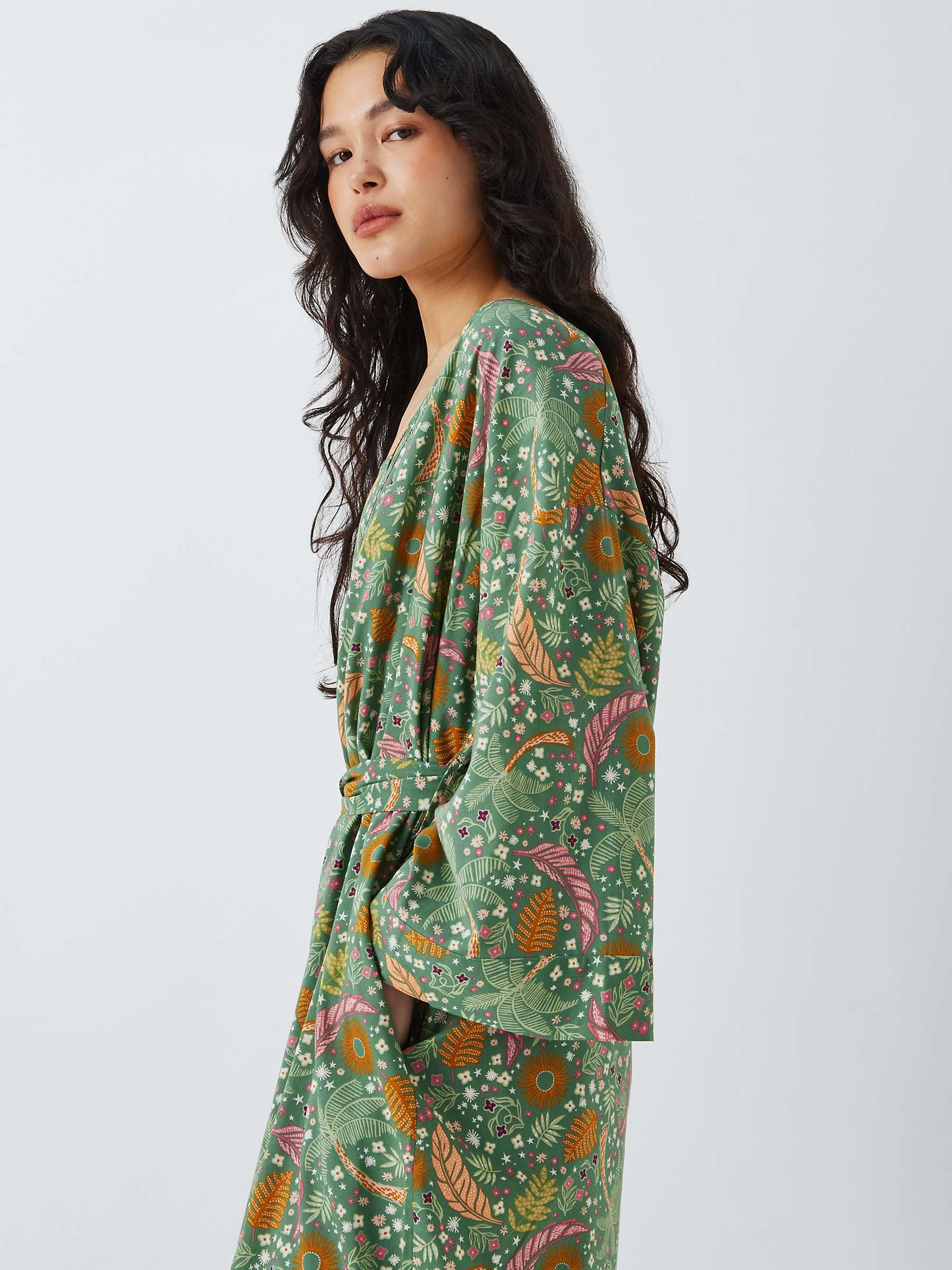 Buy AND/OR Summers Dream Dressing Gown, Khaki Online at johnlewis.com