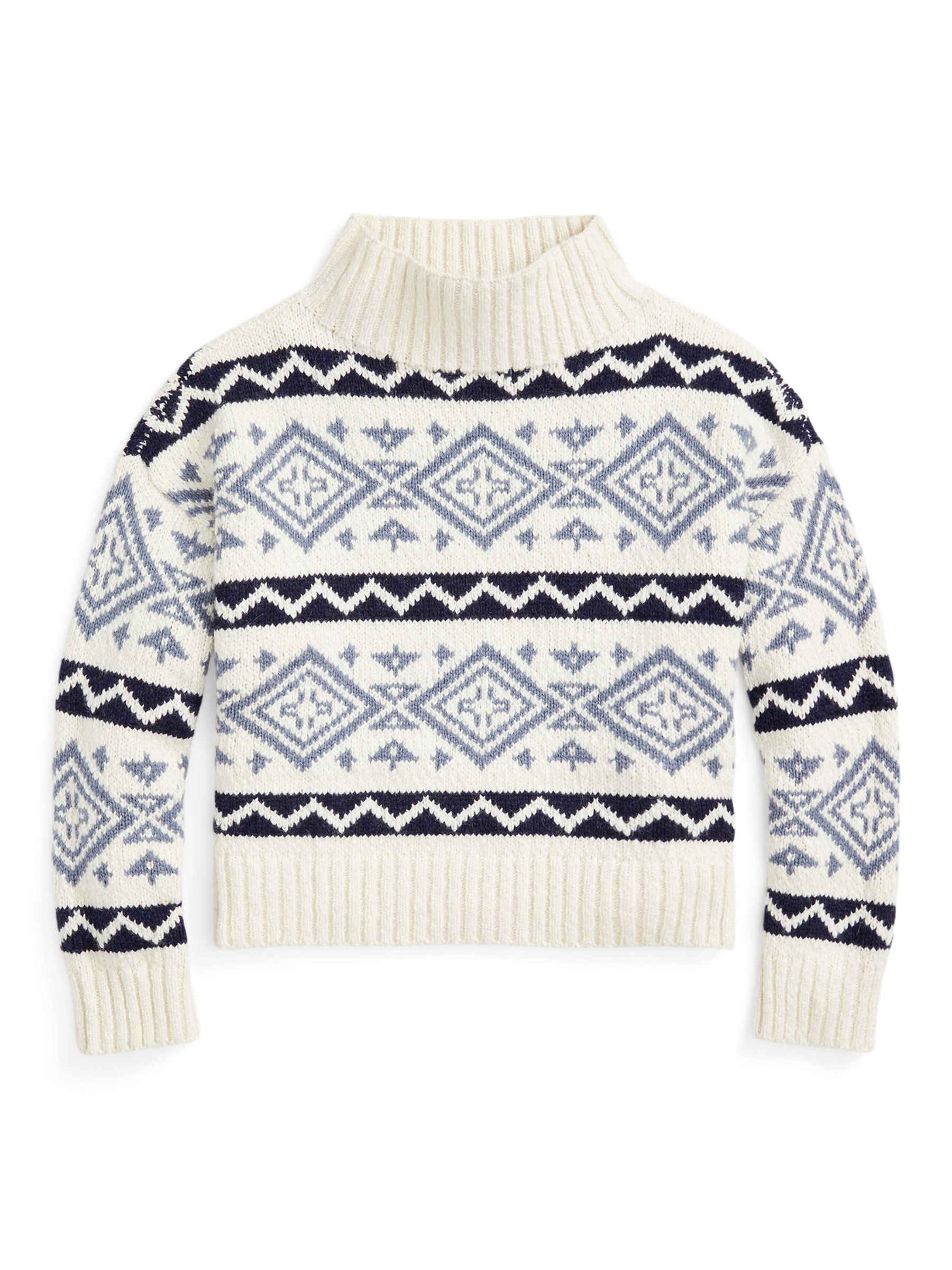 Polo Ralph Lauren, Polo Ralph Lauren Fair Isle Patterned Fleece Sweatshirt, Multi Nordic