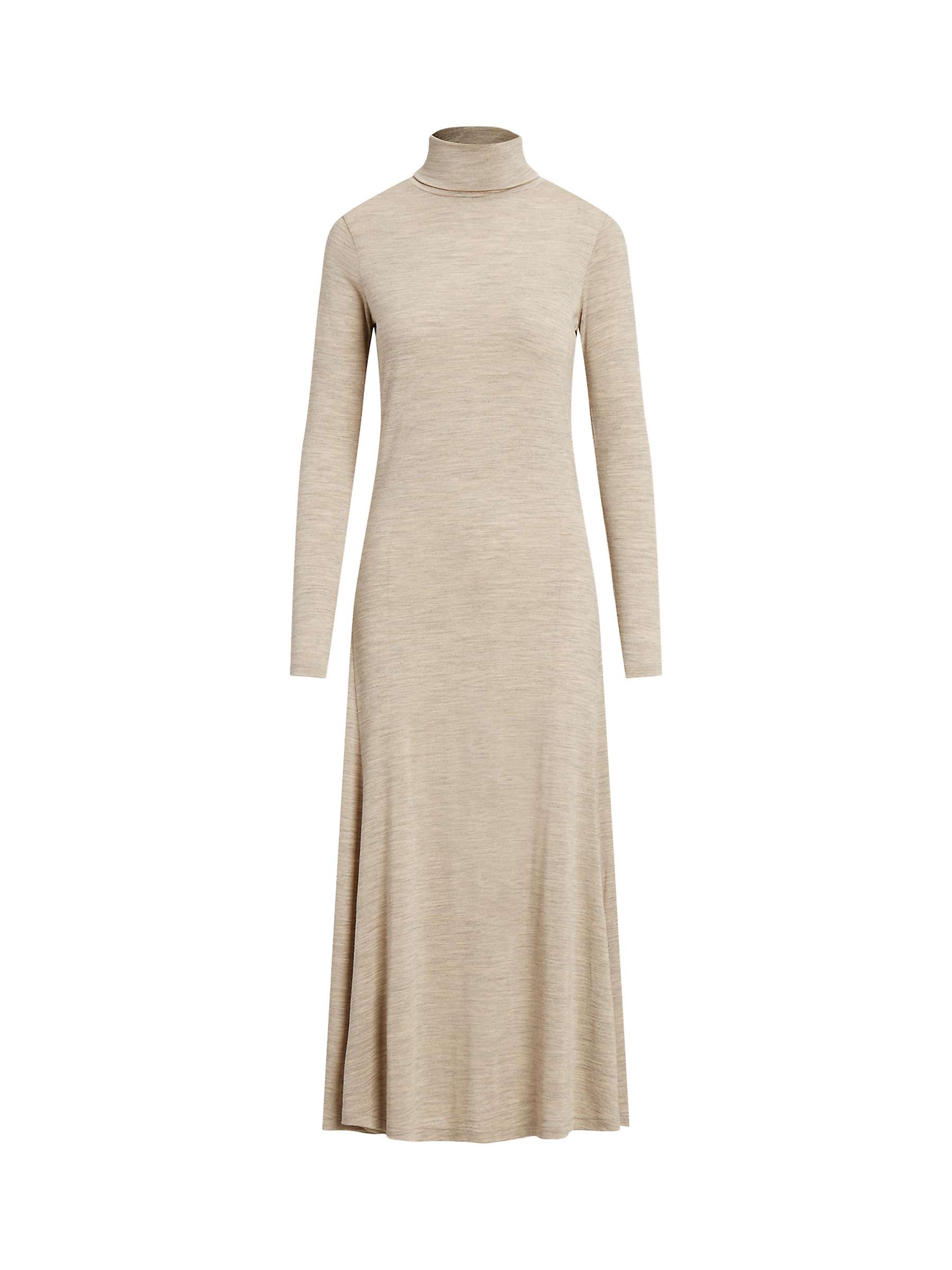 Buy Polo Ralph Lauren Wool Blend Turtleneck Maxi Dress, Natural Beige Online at johnlewis.com