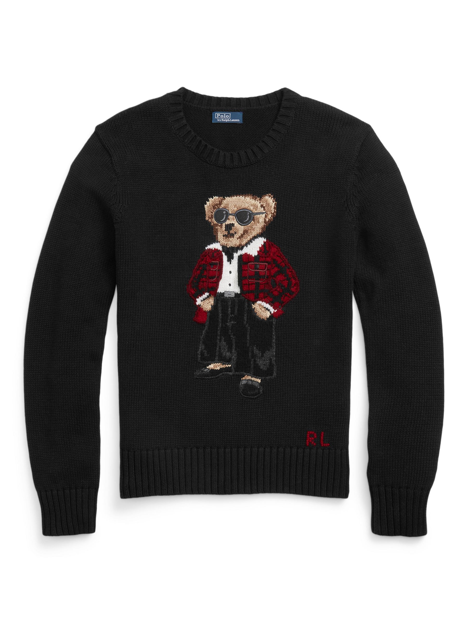 Mens polo 2025 sweater with bear