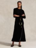 Polo Ralph Lauren Velvet Maxi Dress, Black, Black