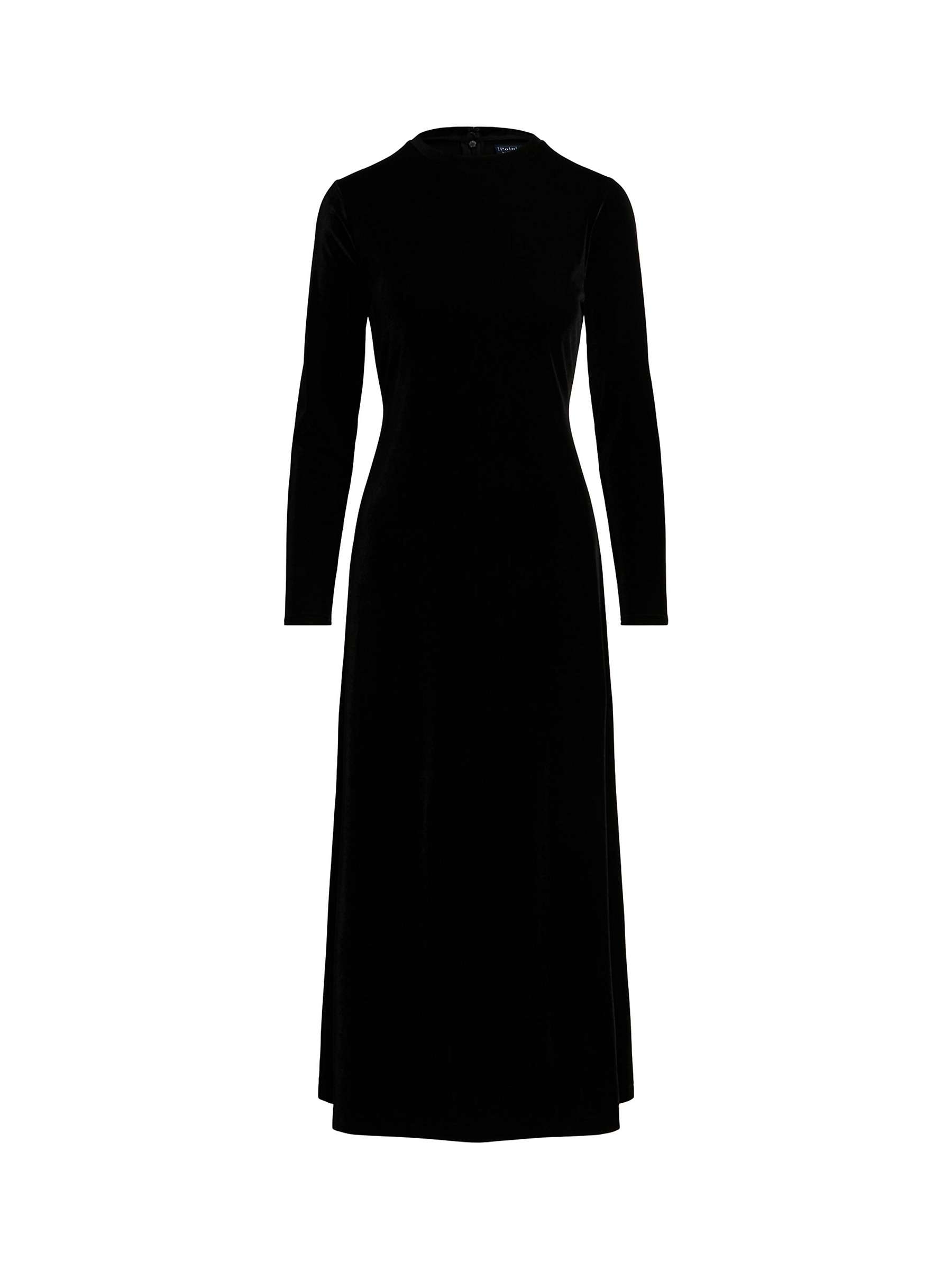 Buy Polo Ralph Lauren Velvet Maxi Dress, Black Online at johnlewis.com