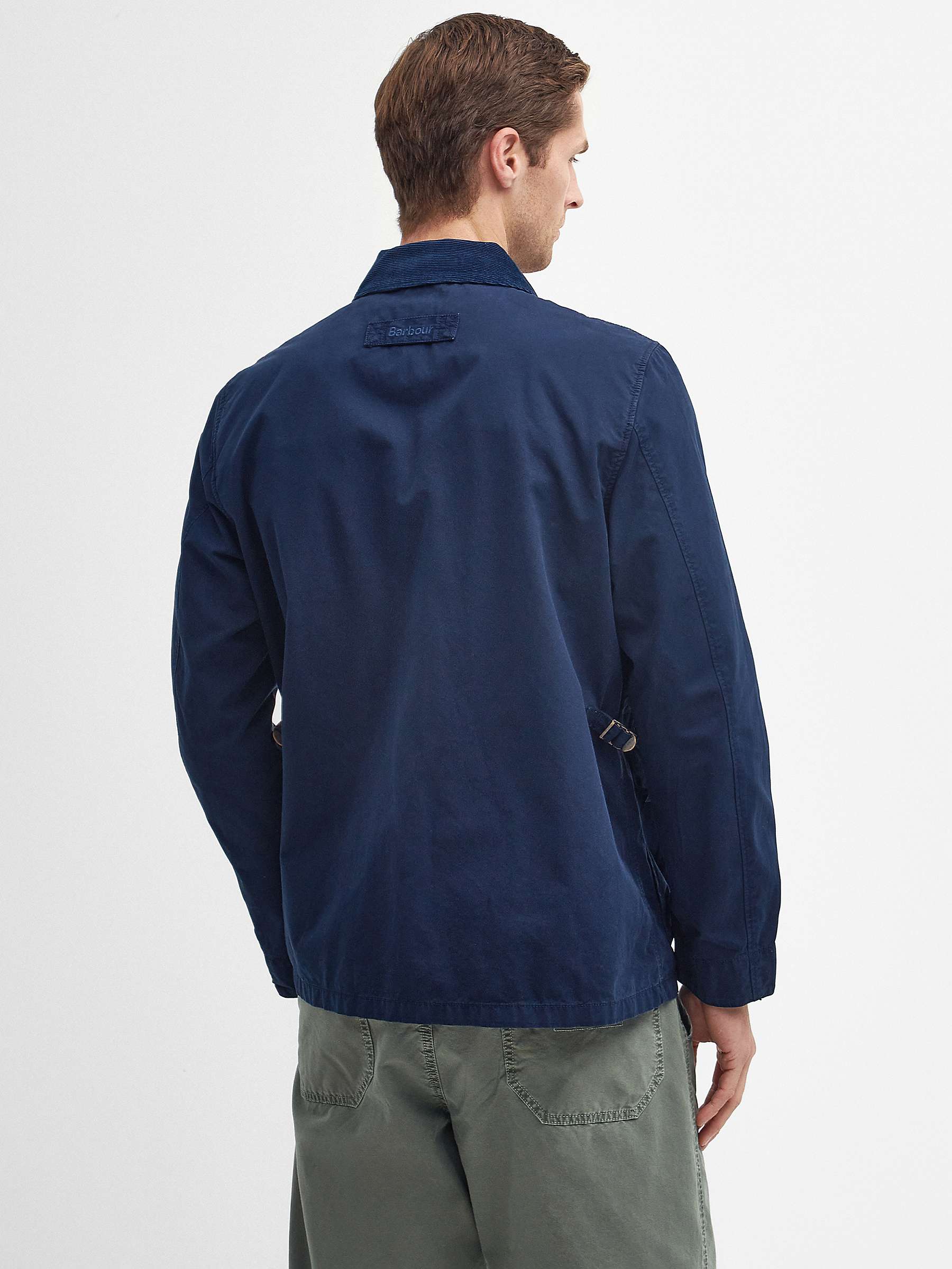 Buy Barbour Cotton Salter Overshirt, Navy Online at johnlewis.com