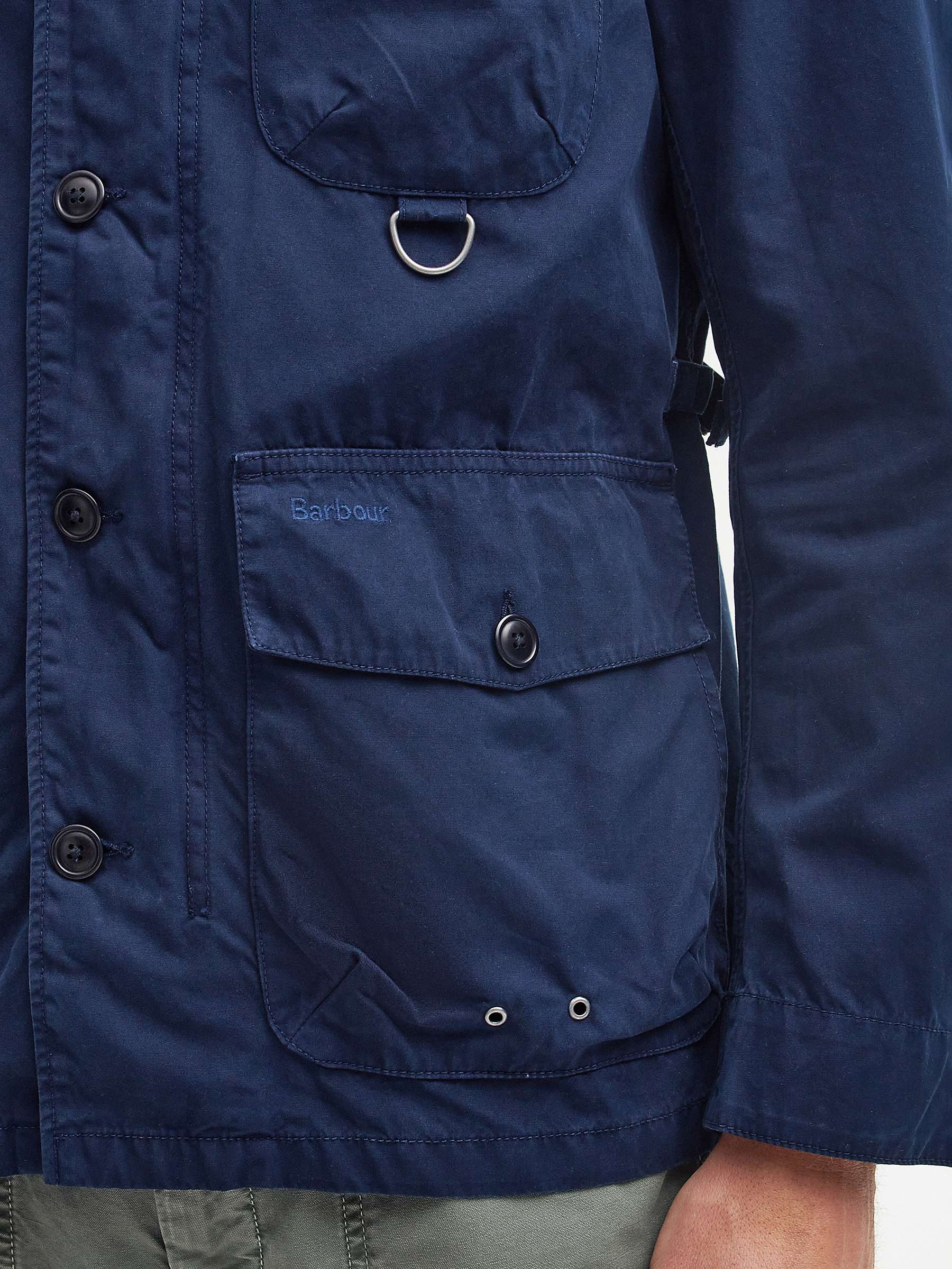 Buy Barbour Cotton Salter Overshirt, Navy Online at johnlewis.com