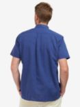 Barbour Nelson Linen Blend Short Sleeve Shirt, Indigo