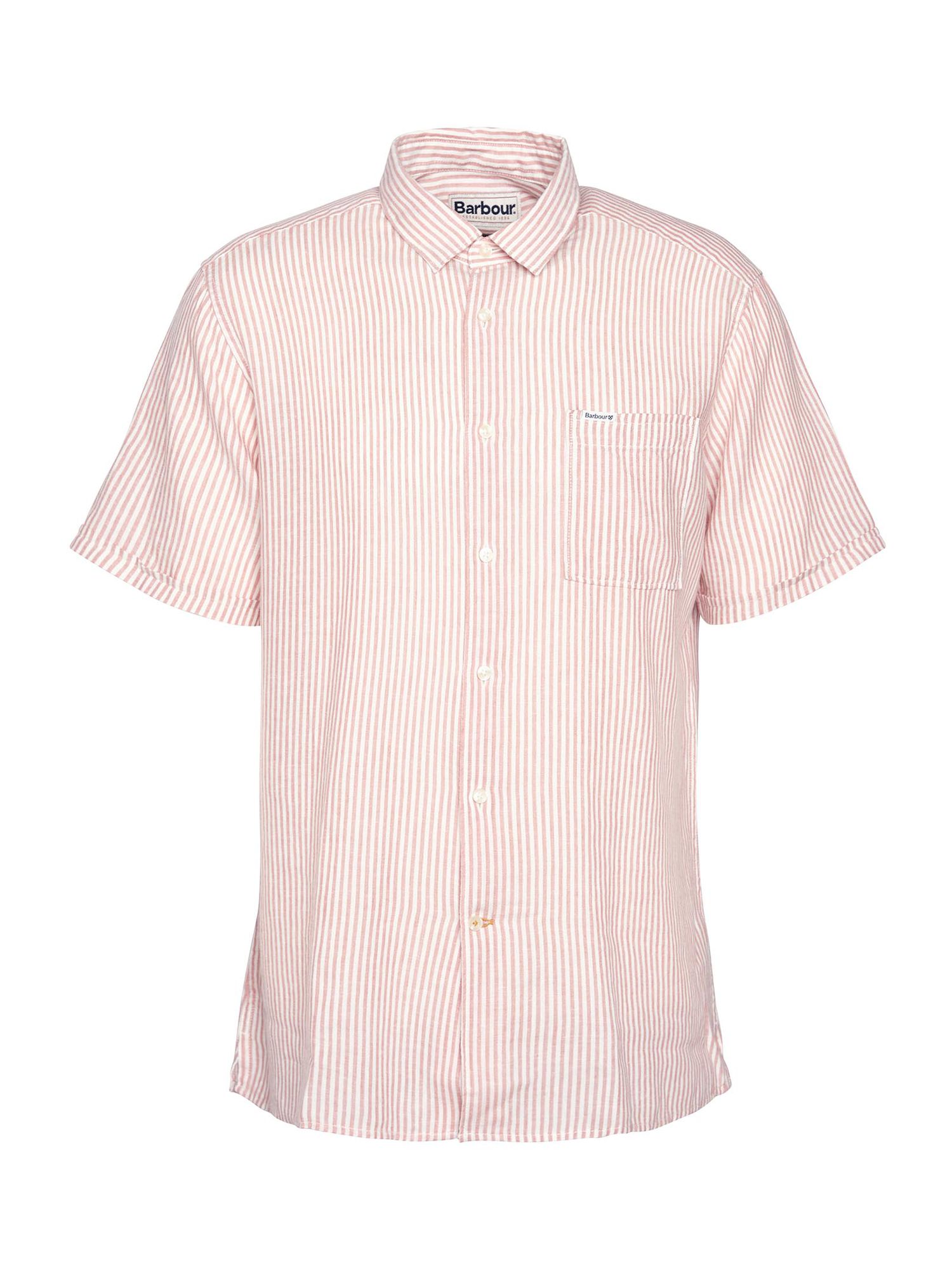 Buy Barbour Deerpark Summer Linen Blend Shirt, Pink Clay Online at johnlewis.com
