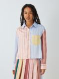 Weekend MaxMara Suez Stripe Patchwork Shirt, Blue/Multi