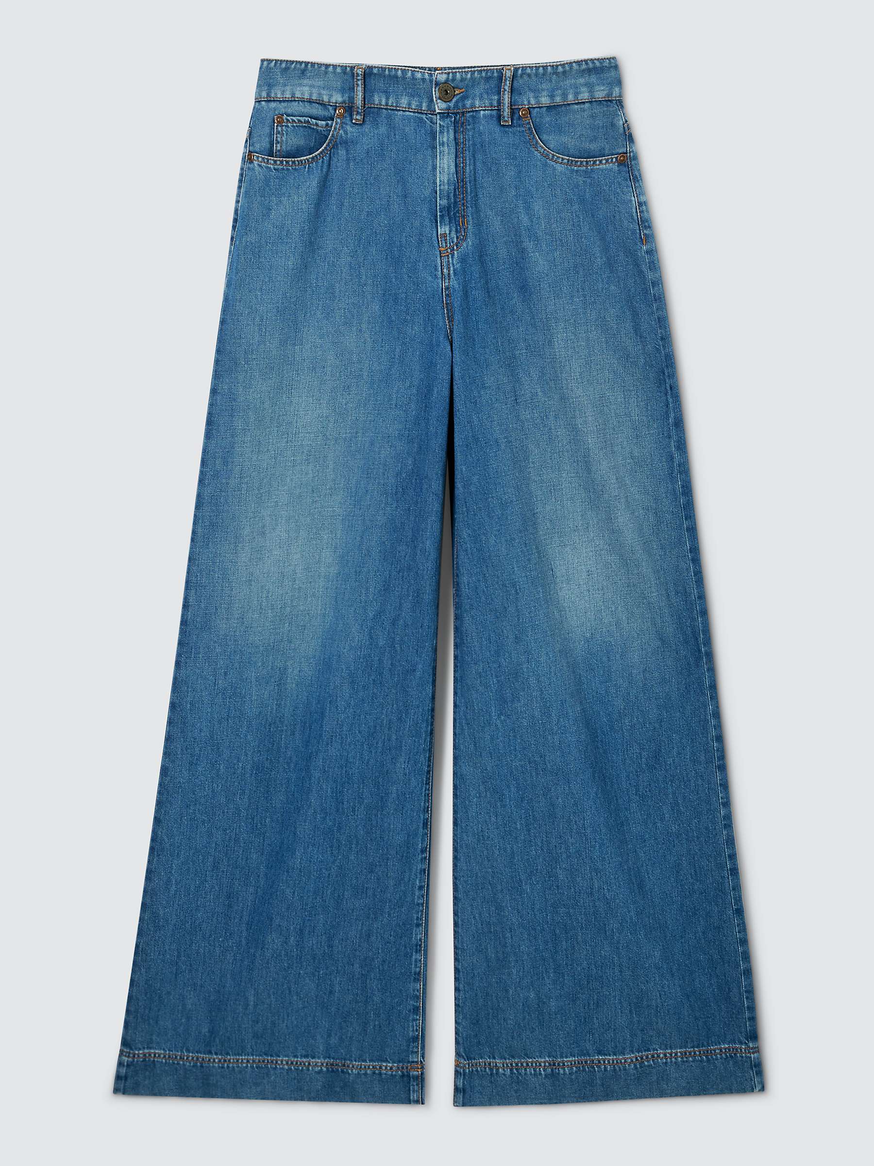 Buy Weekend MaxMara Vega Wide Leg Jeans, Blue Online at johnlewis.com
