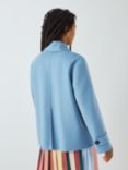 Weekend MaxMara Usuale Wool Blend Short Pea Coat, Light Blue, Light Blue