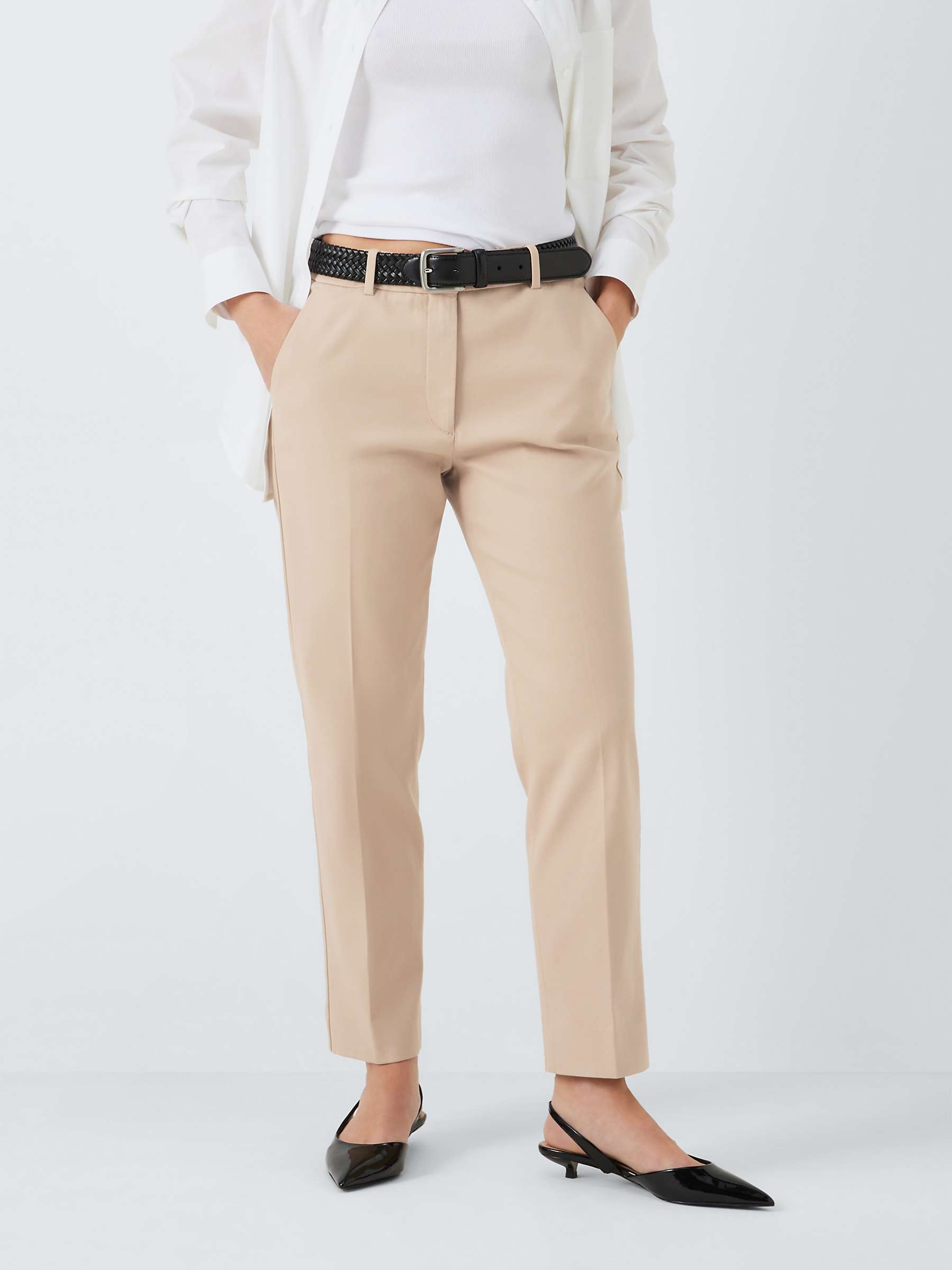 Buy Weekend MaxMara Vite Stretch Cotton Cigarette Trousers Online at johnlewis.com