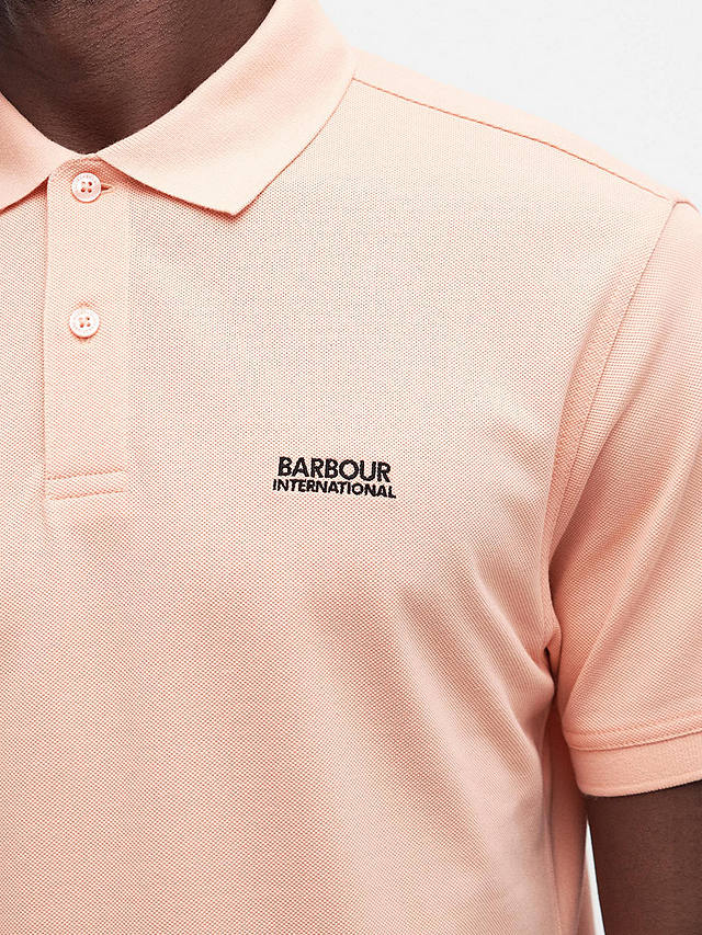 Barbour International Tourer Polo Shirt, Peach