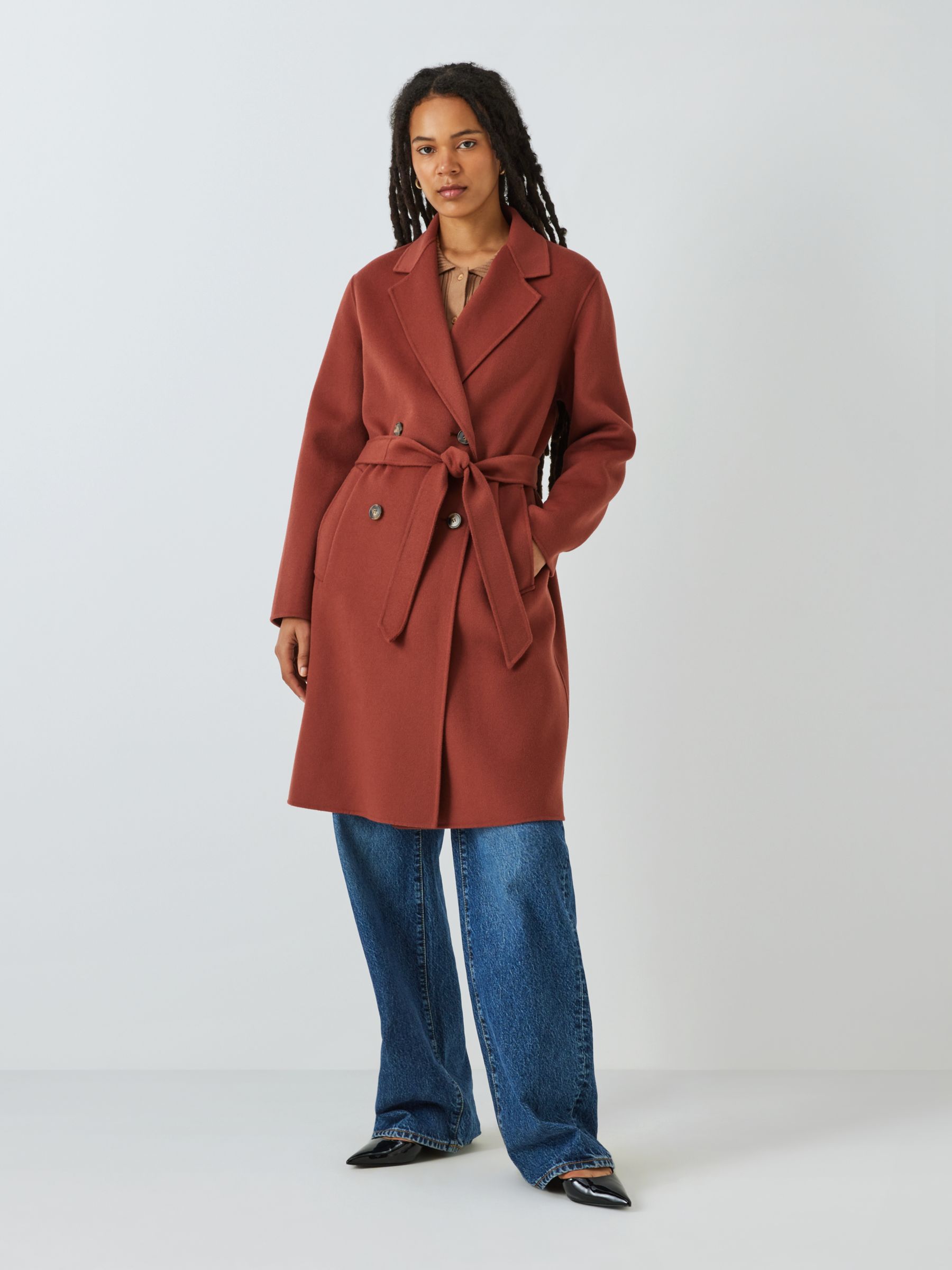 Buy Weekend MaxMara Flirt Wool Blend Trench Coat, Chestnut Online at johnlewis.com