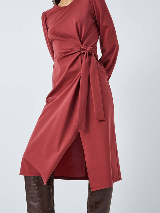 Weekend MaxMara Febe Tie Detail Jersey Midi Dress, Chestnut