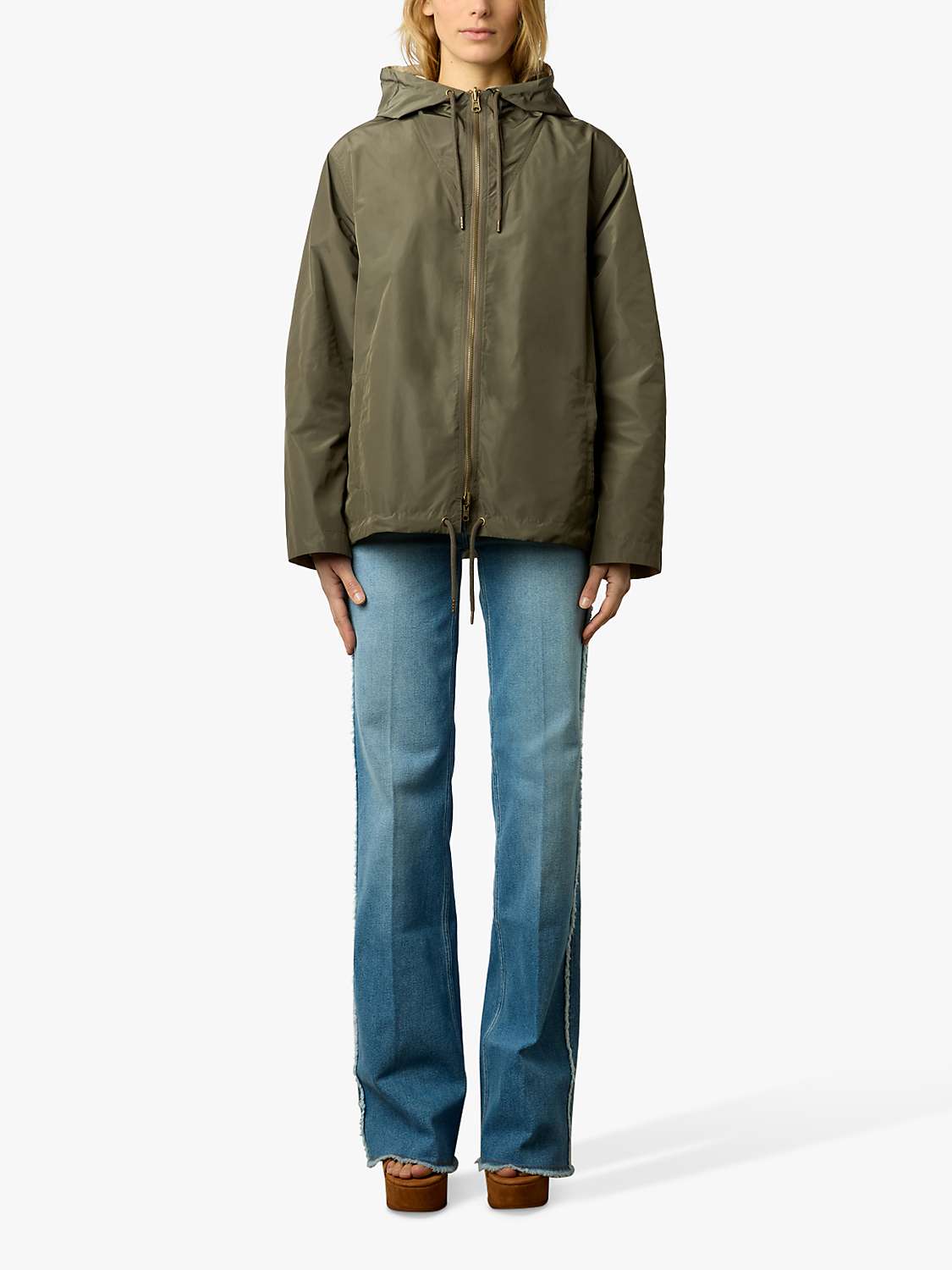 Buy Gerard Darel Sarra Hooded Jacket, Green Online at johnlewis.com