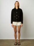 Gerard Darel Nattie Wool Blend Jacket, Black