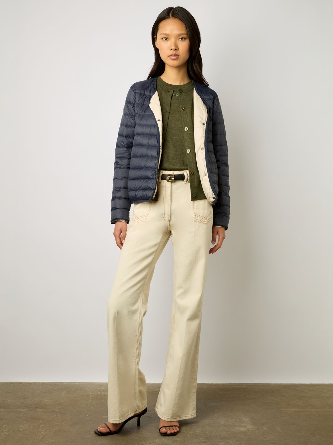 Gerard Darel Nona Check Boucle Jacket, Indigo at John Lewis & Partners