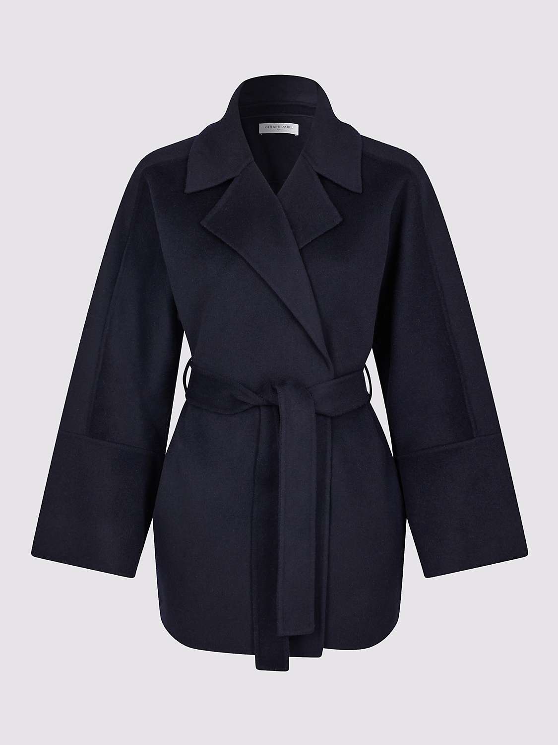 Buy Gerard Darel Noranne Wool Blend Wide Sleeve Belted Short Coat, Navy Online at johnlewis.com