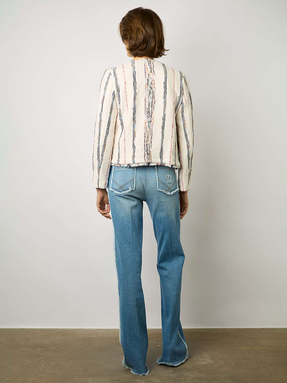 Buy Gerard Darel Bonnie Cotton Blend Jacket, Natural Online at johnlewis.com