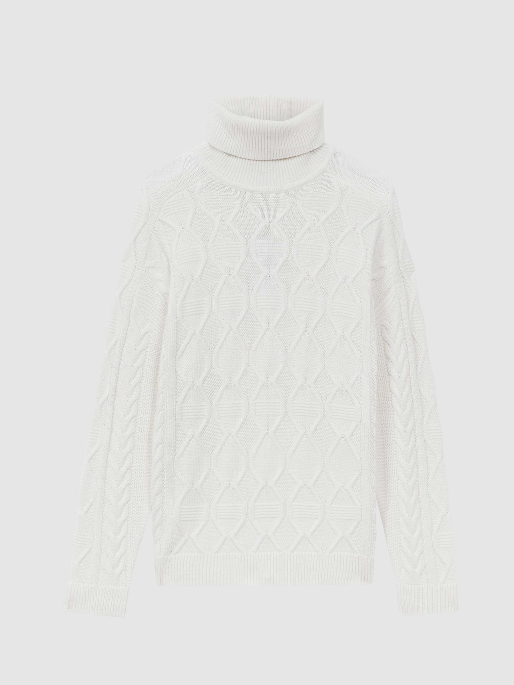 Buy Reiss Alston Long Sleeve Roll Neck Cable Jumper Online at johnlewis.com