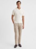 Reiss Mortimer Wool Open Neck Ribbed Polo