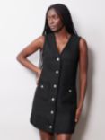 Albaray Tweed Wool Blend Mini Dress, Black