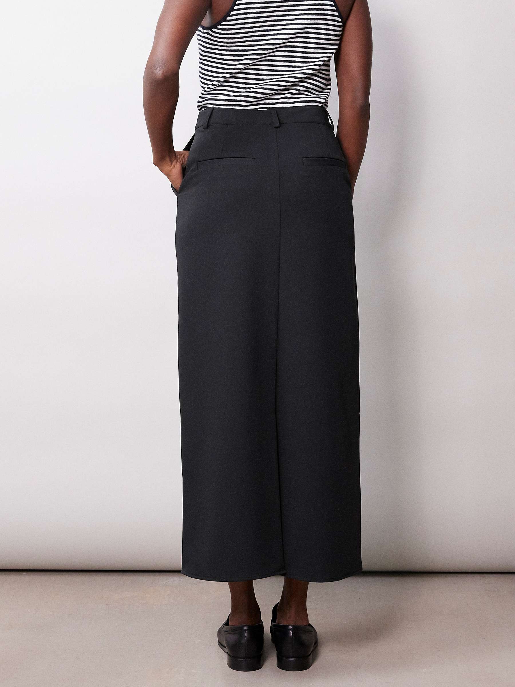 Buy Albaray Tailored Maxi Skirt, Black Online at johnlewis.com