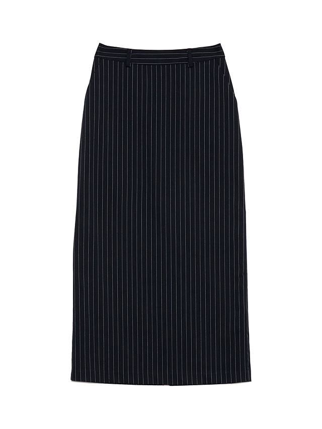 Albaray Tailored Pinstripe Maxi Skirt, Navy