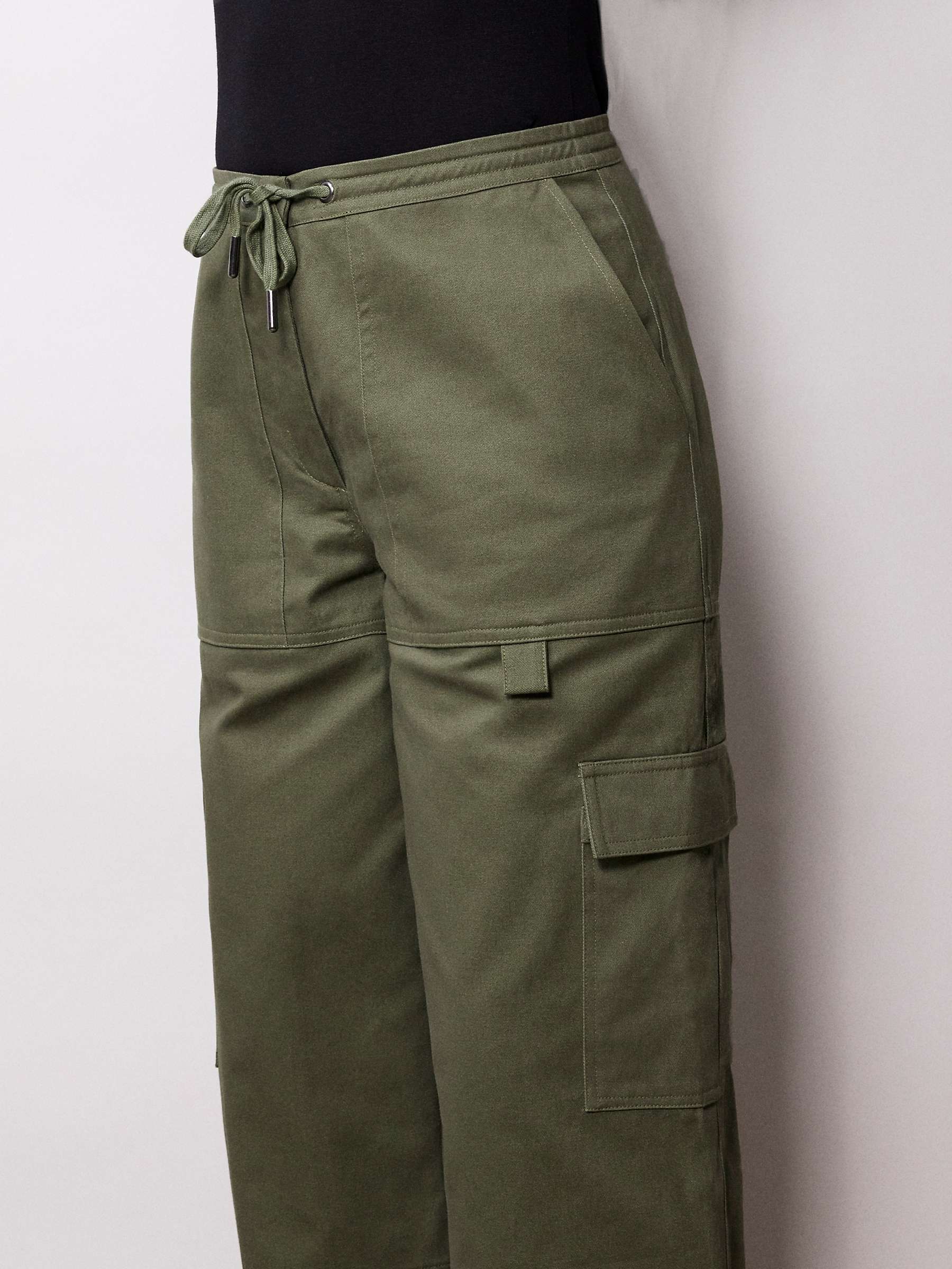 Buy Albaray Cotton Twill Utility Trousers, Olive Online at johnlewis.com