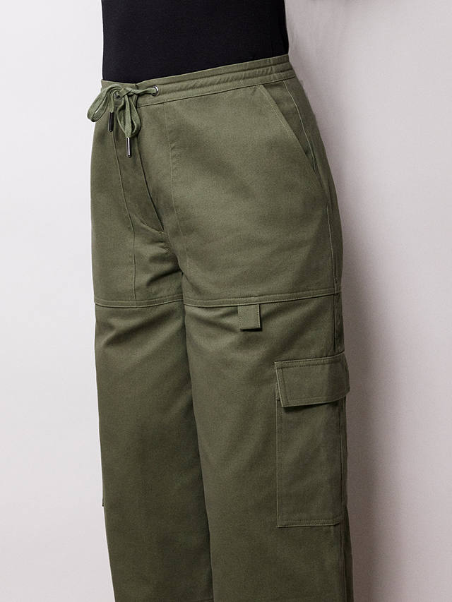 Albaray Cotton Twill Utility Trousers, Olive